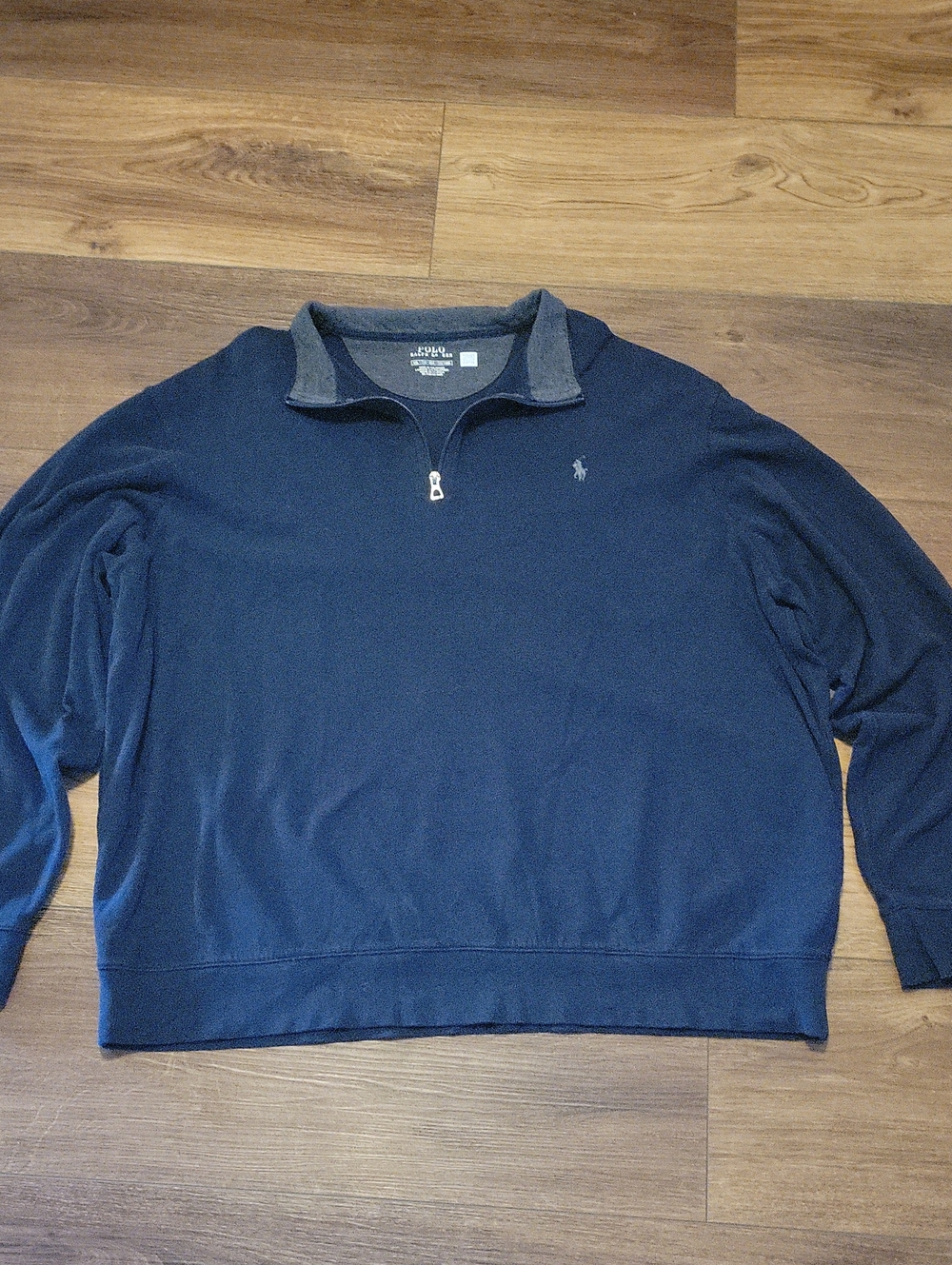 Polo by Ralph Lauren Navy Half-Zip Sweatshirt with Contrast Collar
